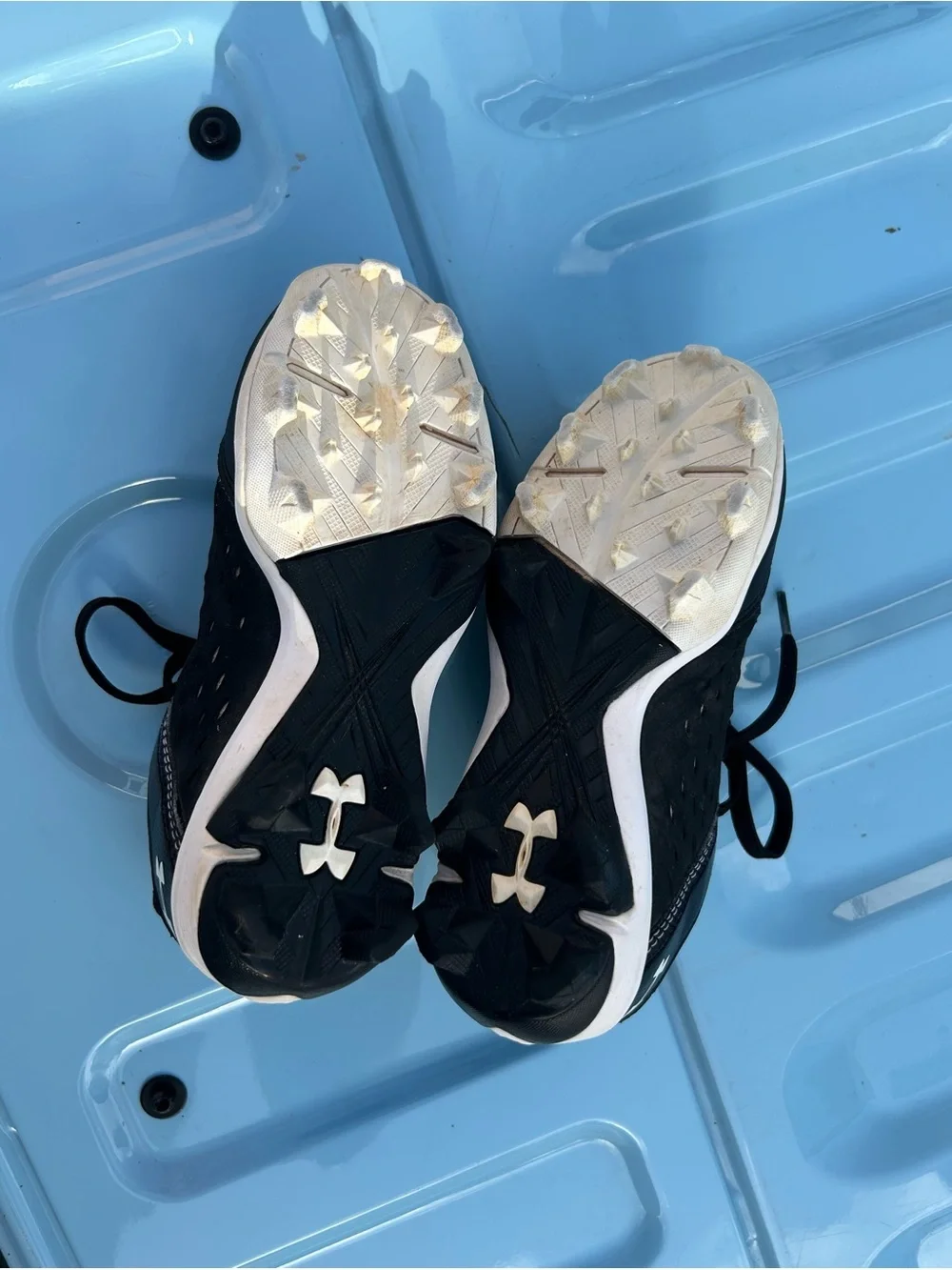 Under Armour Kids Black & White Soccer Cleats